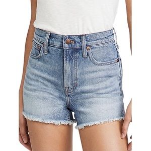 Madewell High Rise Denim Boy Shorts